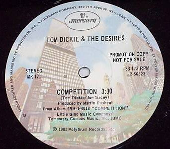 Tom Dickie & The Desires : Burnin' Up (12", Promo)
