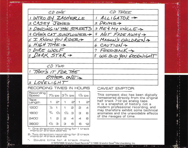 Grateful Dead* : Dick's Picks Volume Four: Fillmore East 2/13-14/70 (3xCD, Album, RM)