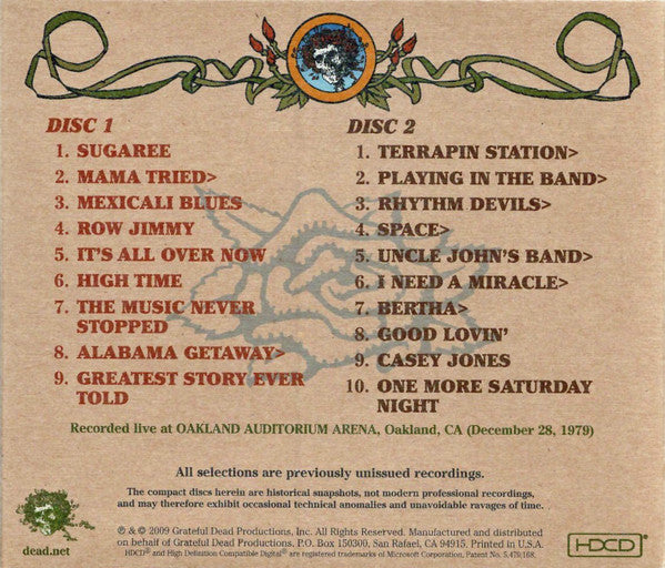 Grateful Dead* : Road Trips Vol. 3 No. 1: Oakland 12-28-1979 (3xHDCD, Album)
