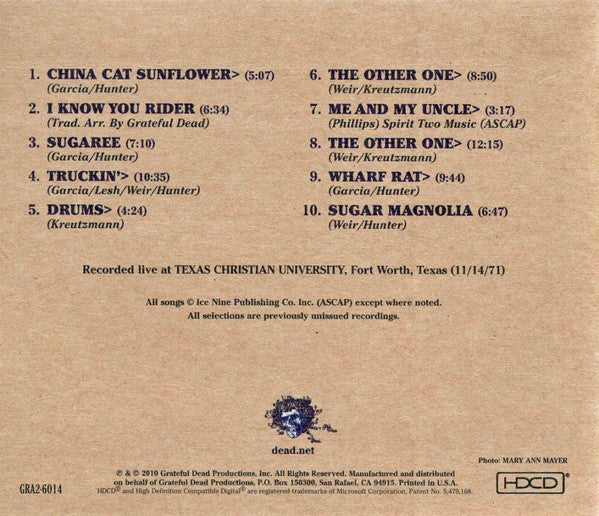 Grateful Dead* : Road Trips Vol. 3 No. 2: Austin 11-15-71 (3xHDCD, Album)