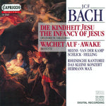 the album cover for J Bach .C. / Max - Infancy Of Christ / Awake