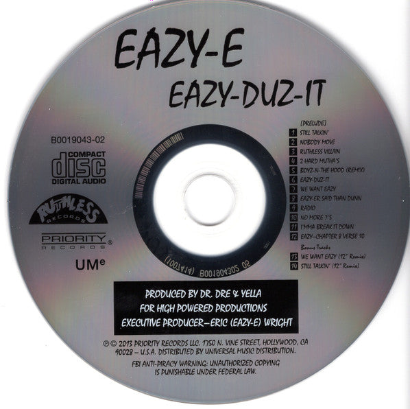 Eazy-E : Eazy-Duz-It (CD, Album, RE, RM)