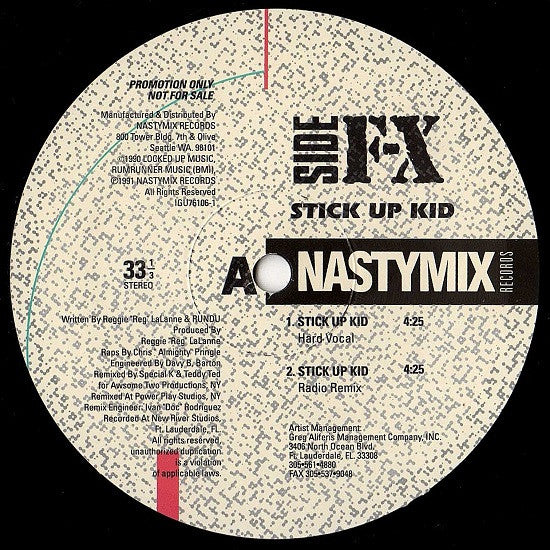 Side F-X* : Stick Up Kid (12", Promo)