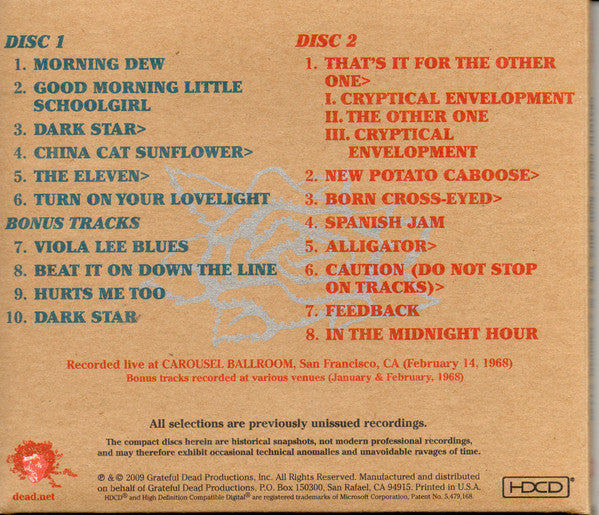 Grateful Dead* : Road Trips Vol. 2 No. 2: Carousel 2-14-68 (3xHDCD, Album, Ltd)