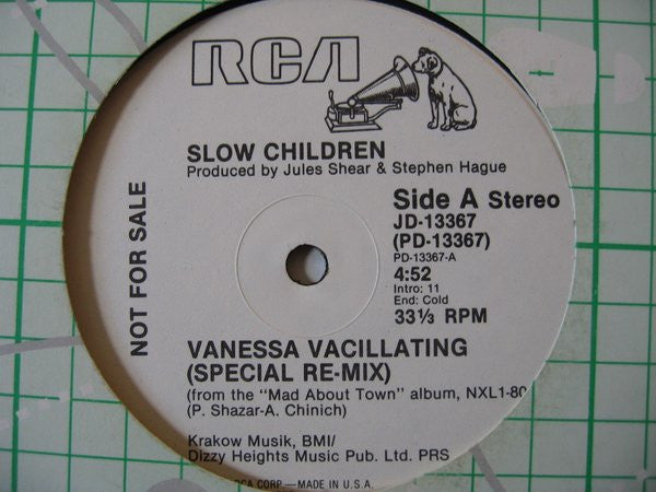 Slow Children (2) : Vanessa Vacillating (12", Promo)