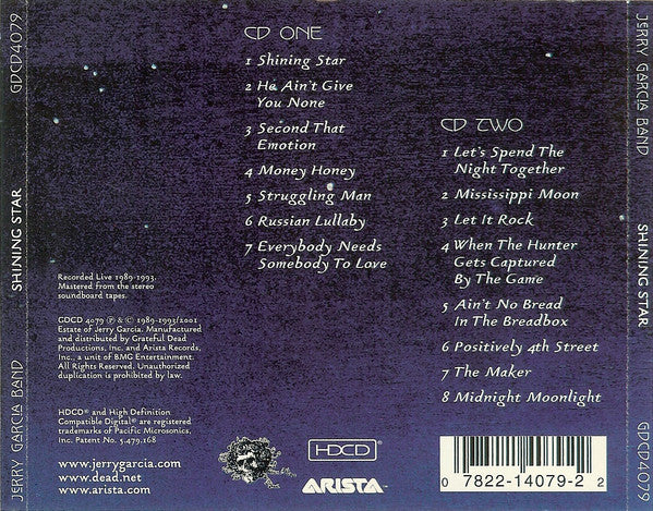 Jerry Garcia Band* : Shining Star (2xHDCD, Album)