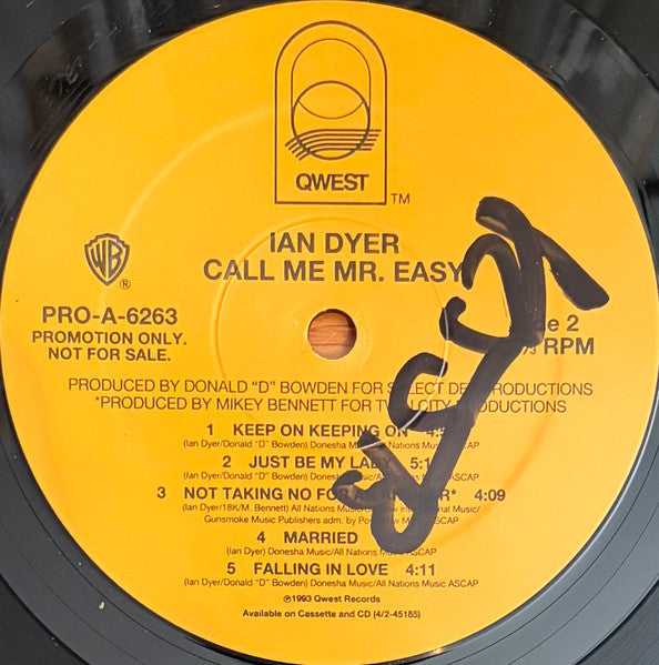 Ian Dyer : Call Me Mr. Easy (LP, Album, Promo)