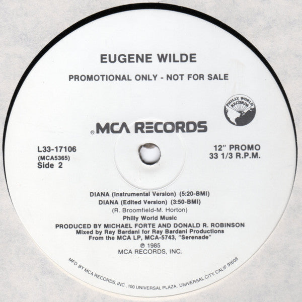 Eugene Wilde : Diana (12", Promo)