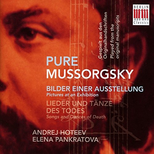 the album cover for Andrej Hoteev Elena Pankra - Pure Mussorgsky-Pictures at An Exhibition & Songs