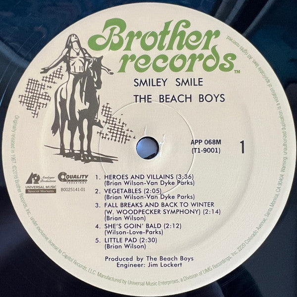 The Beach Boys : Smiley Smile (LP, Album, Mono, RE, RM, 180)