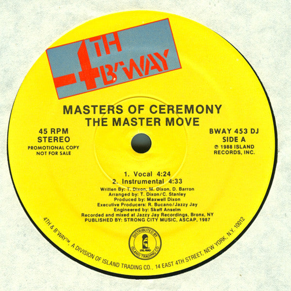 Masters Of Ceremony (2) : The Master Move (12", Promo)