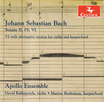 the album cover for J Bach S / Rabinovich / Boshuizen - Sons for Violin & Harpsichord
