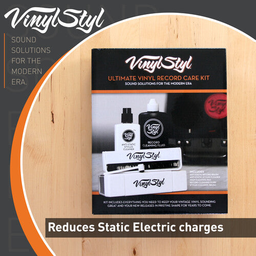 Vinyl Styl Ultimate Vinyl Record Care Kit - Record & Stylus Brushes And Fluid
