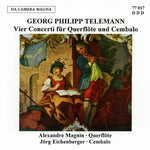 the album cover for Telemann / Magnin / Eichenberger - 4 Concerti for Transverse Flut