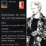 the album cover for GIOCONDA DE VITO - Violin Con