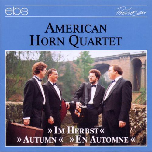the album cover for American Horn Quartet - Autumn: Dickow, Bizet, Brahms, Debussy, Etc