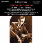 the album cover for Dvorak / Thibaud / Cortot - Gregor Piatigorksy Cellokonzer