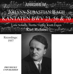 the album cover for J Bach S / Richter - Kantaten BWV 23 56 & 70