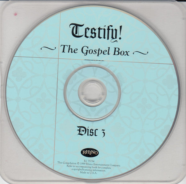 Various : Testify! The Gospel Box (3xCD, Comp, RM + Box)