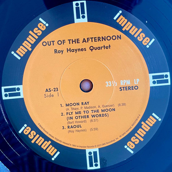 Roy Haynes Quartet : Out Of The Afternoon (LP, Album, RE, RM, 180)
