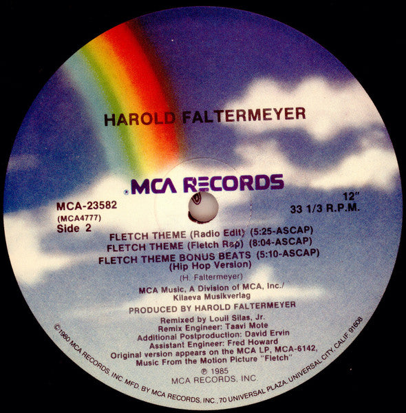 Harold Faltermeyer : Fletch Theme (12", Pin)