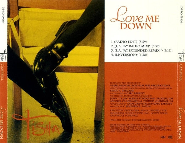 Tisha* : Love Me Down (CD, Single, Promo)