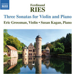 the album cover for Ries / Grossman / Kagan - Sonatas for VLN & Pno