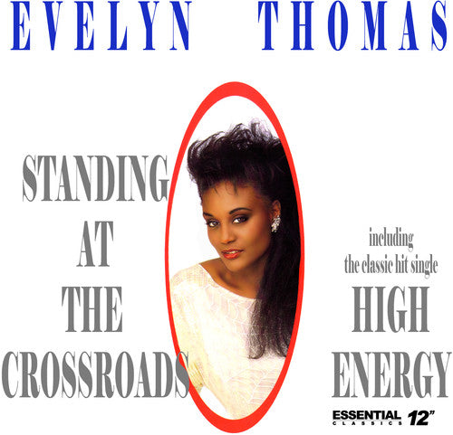 the album cover for Evelyn Thomas - Standing at the Crossroads / High Energy