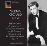 the album cover for Beethoven / Glenn Glould - Glenn Gould Plays Beethoven Concertos Nos. 2 & 5 1
