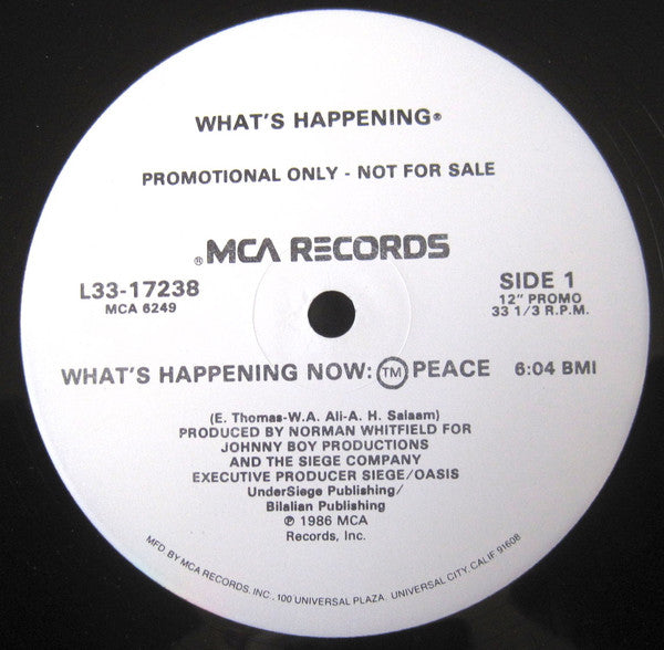 What's Happening : What's Happening Now: Peace (12", Promo)