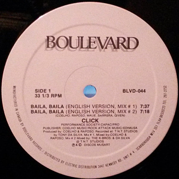 Click (2) : Duri Duri (Baila, Baila) (12")