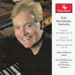 the album cover for Mendelssohn / Johnson / Royal Philharmonic Orch - Piano Concertos - Variations Serieuses