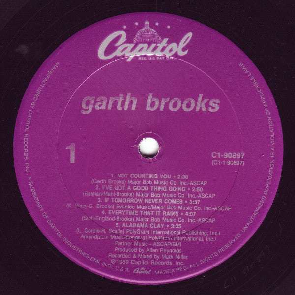 Garth Brooks : Garth Brooks (LP, Album, Club, Car)