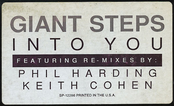 Giant Steps (2) : Into You (12", Single, Promo)