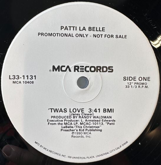 Patti LaBelle : 'Twas Love (12", Promo)