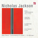 the album cover for Jackson / Mary Bevan / Concertante Of London - Chamber & Organ Music