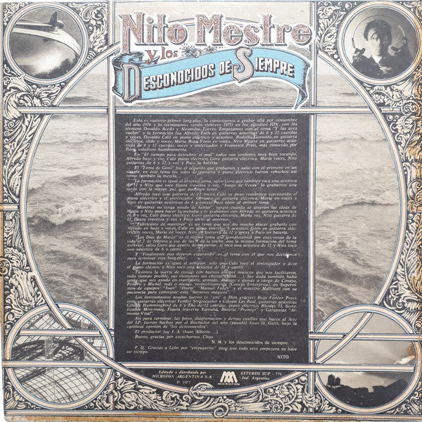Nito Mestre Y Los Desconocidos De Siempre : Nito Mestre Y Los Desconocidos De Siempre (LP, Album)