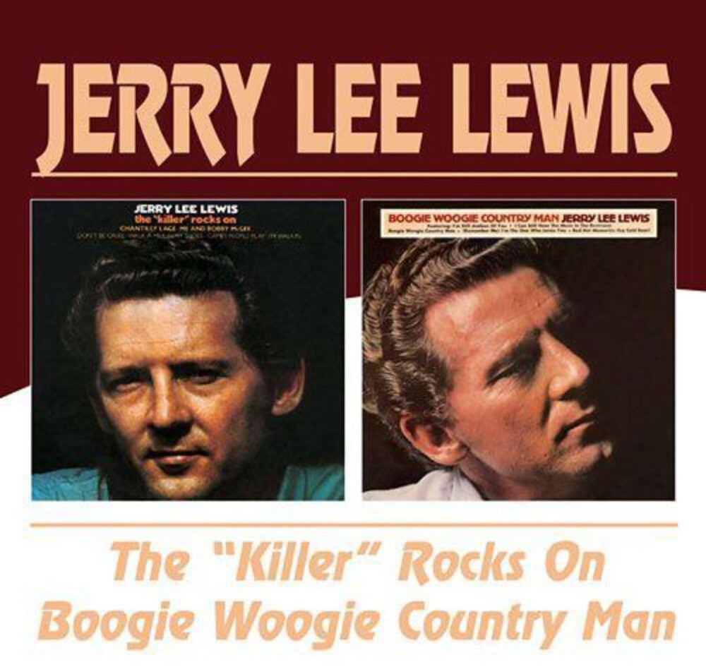 the album cover for Jerry Lee Lewis - Killer Rocks On/Boogie Woogie Country Man [Import]