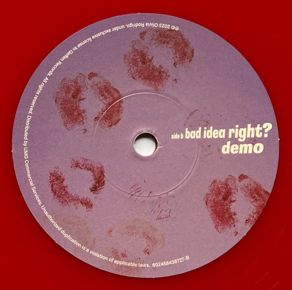 Olivia Rodrigo : Bad Idea Right? (7", Single, Ltd, Red)