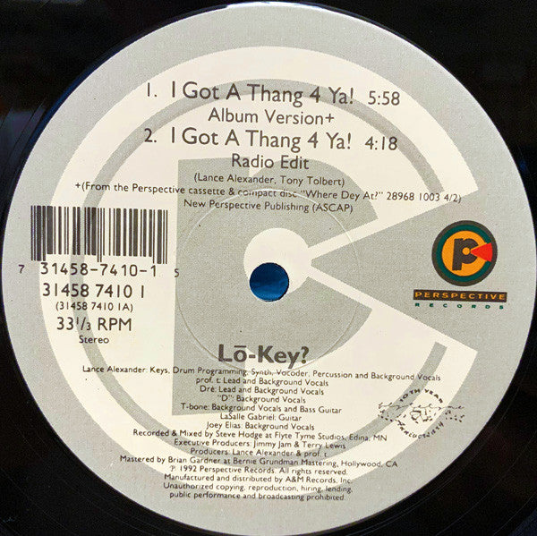 Lō-Key?* : I Got A Thang 4 Ya! / Attention: The Shawanda Story (12", SRC)