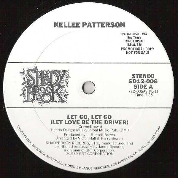 Kellee Patterson : Let Go, Let Go (Let Love Be The Driver) (12", Promo)