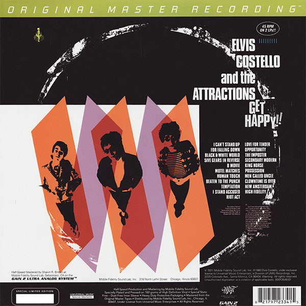 Elvis Costello And The Attractions* : Get Happy!! (2xLP, Album, Ltd, Num, RE, RM, 180)