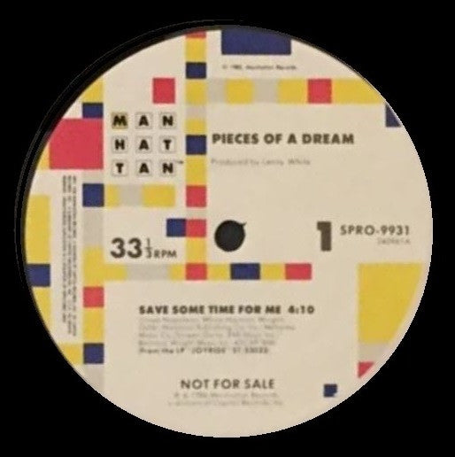 Pieces Of A Dream : Save Some Time For Me / Sunshine (12", Promo)