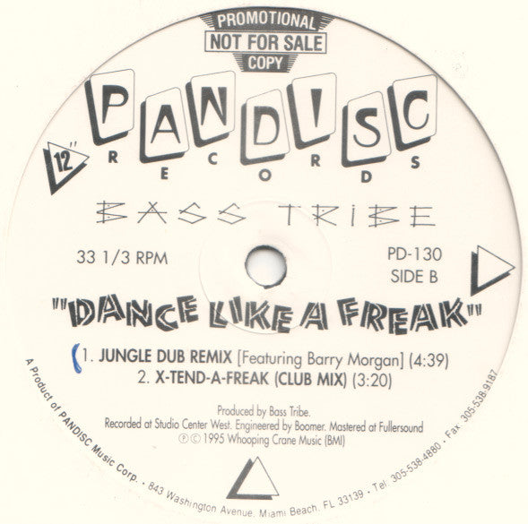 Bass Tribe : Dance Like A Freak (12", Promo)