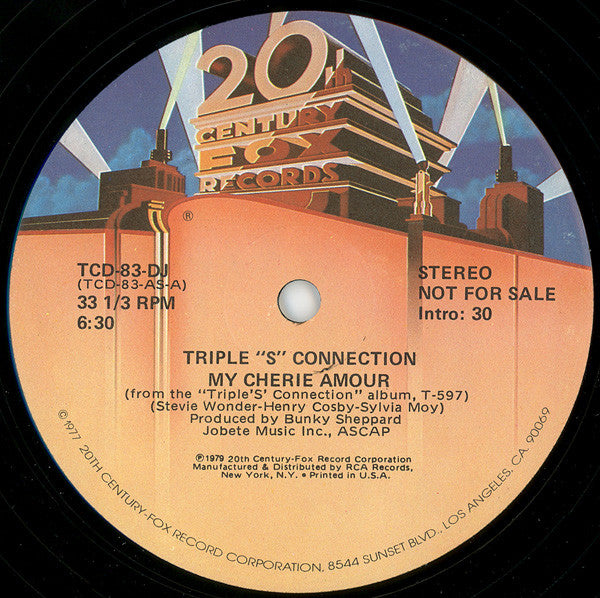 Triple S Connection : My Cherie Amour (12", Promo)