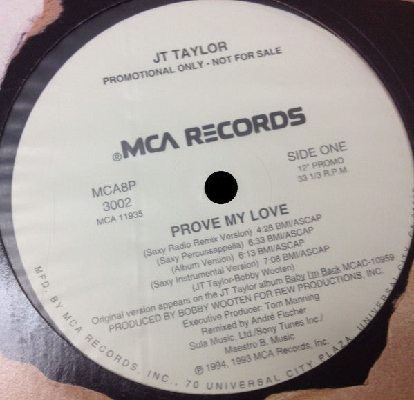 JT Taylor* : Prove My Love (12", Promo)