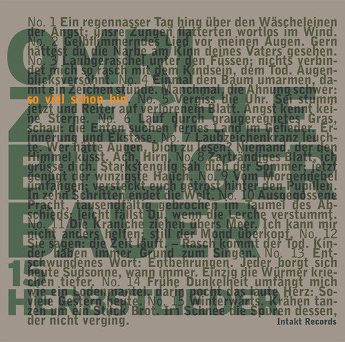 the album cover for Omri Ziegele / Wiss,Isa / Wickihalder,Jurg - So Viel Schon Hin & 15 Herbstlieder