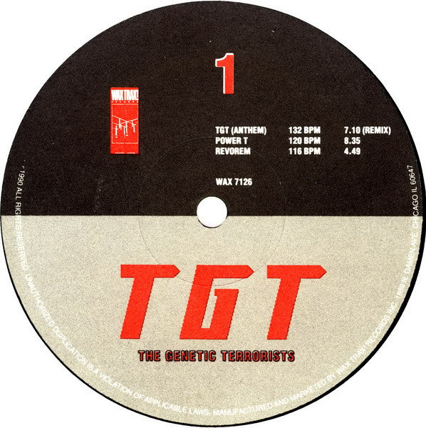 TGT (The Genetic Terrorists) : White Stains (LP, Album)