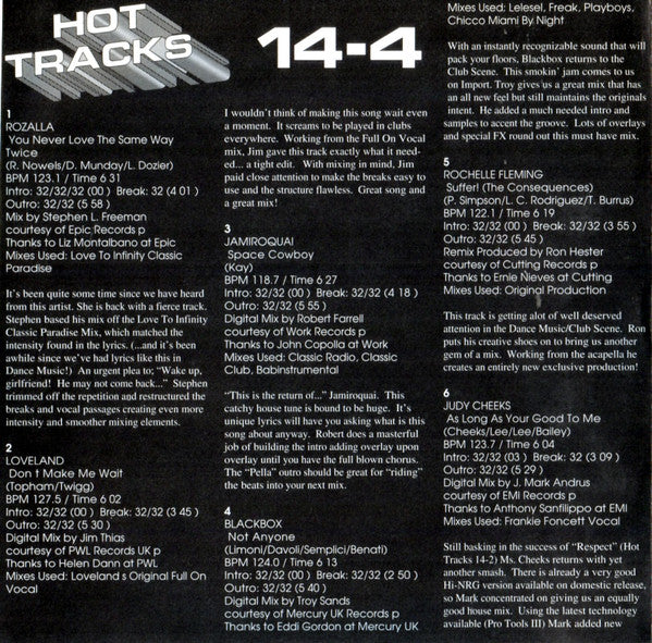 Various : Hot Tracks 14-4 (CD, Comp, Promo)