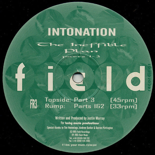 Intonation (3) : The Ineffible Plan Parts 1-3 (12")